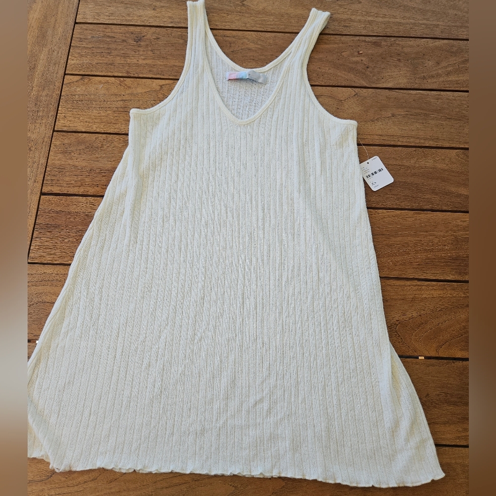 NWT FREE PEOPLE Sz XS RIBBED TUNIC TANK